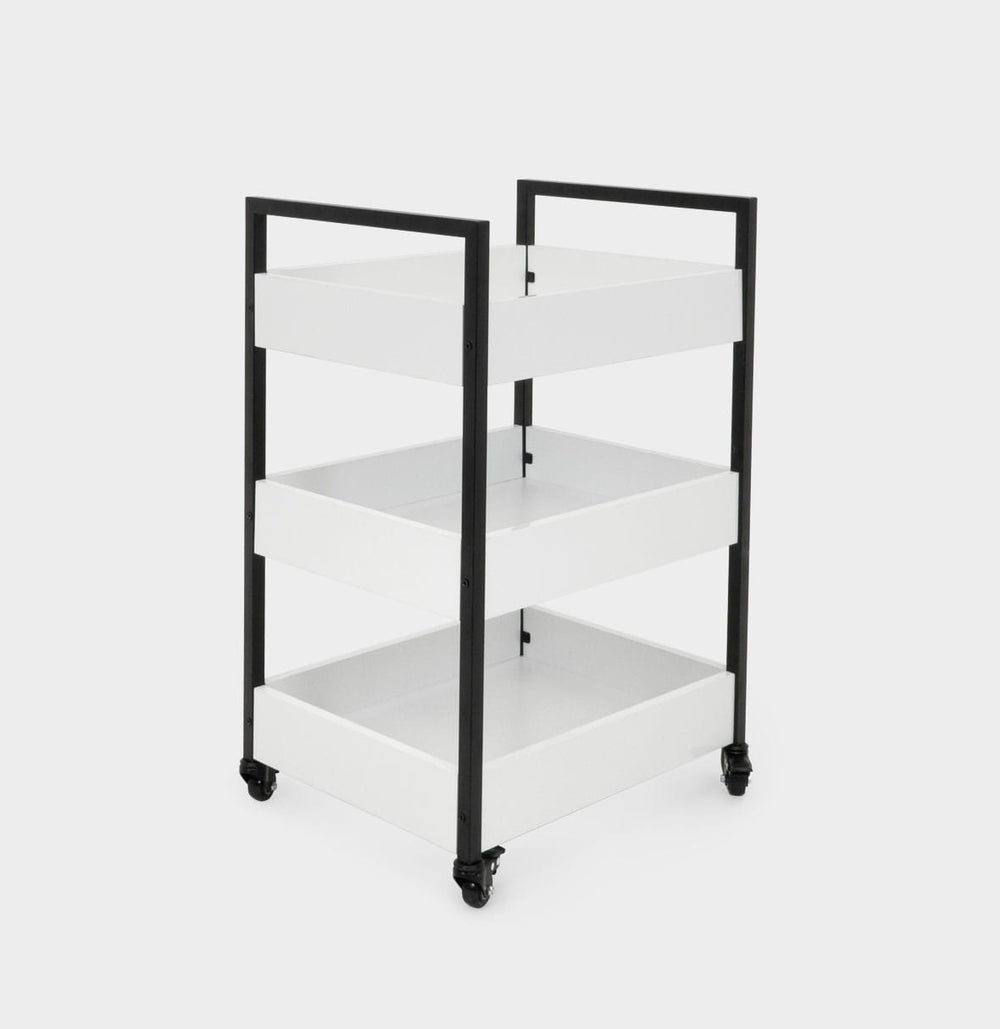 Kosmetikregal auf Rollen - WEISS