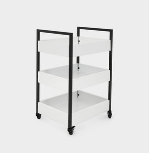 Kosmetikregal auf Rollen - WEISS