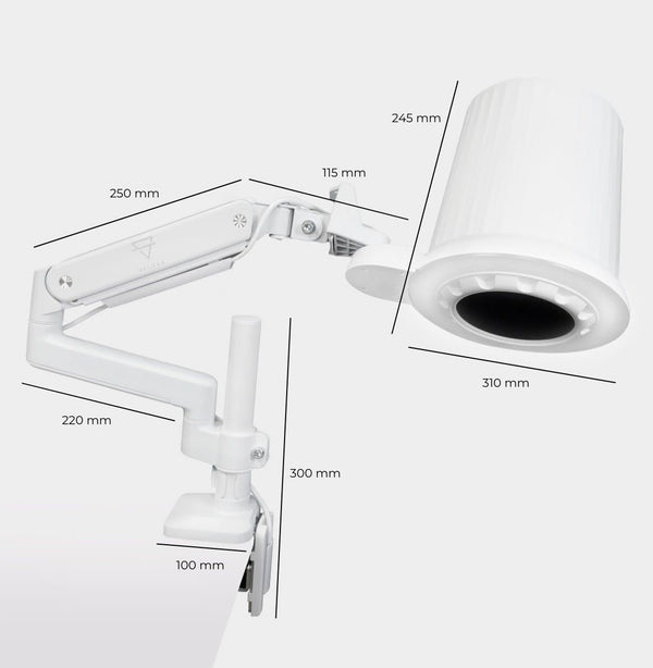 Biurkowy pochłaniacz pyłu manicure pedicure S2 PRO 80W - Studio Bay