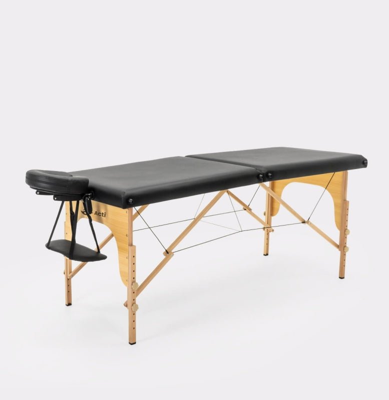 Stół Acti COMPACT do masażu 65cm Drewniany - Czarny - Studio Bay