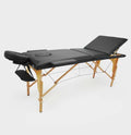 Dreiteiliger Massagetisch Holz - Schwarz